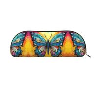 GlbnSHeric Pencil Bag Retractable Pencil Case Butterfly Tie Dye Pen Bag Stationery Case for Office Pen Holder for Work Retractable Pencil Cases with Zipper 6.5 × 19 CM