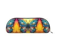 GlbnSHeric Pencil Bag Retractable Pencil Case Butterfly Tie Dye Pen Bag Stationery Case for Office Pen Holder for Work Retractable Pencil Cases with Zipper 6.5 × 19 CM