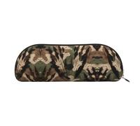 GlbnSHeric Pencil Bag Retractable Pencil Case Camouflage with paw Prints Pen Bag Stationery Case for Office Pen Holder for Work Retractable Pencil Cases with Zipper 6.5 × 19 CM