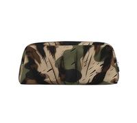 GlbnSHeric Pencil Bag Retractable Pencil Case Camouflage with paw Prints Pen Bag Stationery Case for Office Pen Holder for Work Retractable Pencil Cases with Zipper 8 × 20.5 CM