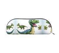 GlbnSHeric Pencil Bag Retractable Pencil Case Cartoon Dinosaur Images Pen Bag Stationery Case for Office Pen Holder for Work Retractable Pencil Cases with Zipper 6.5 × 19 CM