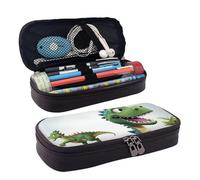 GlbnSHeric Pencil Bag Retractable Pencil Case Cartoon Dinosaur Images Pen Bag Stationery Case with Zipper Pen Holder Aesthetic Pencil Cases for Office Work 9 Ã- 20 CM