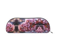 GlbnSHeric Pencil Bag Retractable Pencil Case Cherry Blossoms Pen Bag Stationery Case for Office Pen Holder for Work Retractable Pencil Cases with Zipper 6.5 × 19 CM