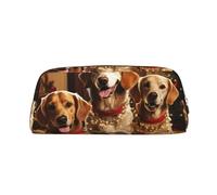 GlbnSHeric Pencil Bag Retractable Pencil Case Christmas Dog Party Pen Bag Stationery Case for Office Pen Holder for Work Retractable Pencil Cases with Zipper 8 × 20.5 CM