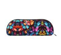 GlbnSHeric Pencil Bag Retractable Pencil Case Colorful Butterflies Pen Bag Stationery Case for Office Pen Holder for Work Retractable Pencil Cases with Zipper 6.5 × 19 CM