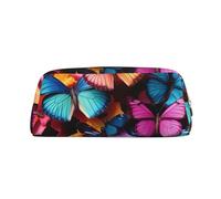 GlbnSHeric Pencil Bag Retractable Pencil Case Colorful Butterflies Pen Bag Stationery Case for Office Pen Holder for Work Retractable Pencil Cases with Zipper 8 × 20.5 CM