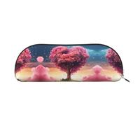 GlbnSHeric Pencil Bag Retractable Pencil Case Colorful Heart Tree Pen Bag Stationery Case for Office Pen Holder for Work Retractable Pencil Cases with Zipper 6.5 × 19 CM