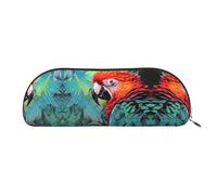 GlbnSHeric Pencil Bag Retractable Pencil Case Colorful Parrot Pen Bag Stationery Case for Office Pen Holder for Work Retractable Pencil Cases with Zipper 6.5 × 19 CM