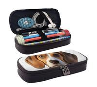 GlbnSHeric Pencil Bag Retractable Pencil Case Cute Beagle Dog Pen Bag Stationery Case with Zipper Pen Holder Aesthetic Pencil Cases for Office Work 9 Ã- 20 CM