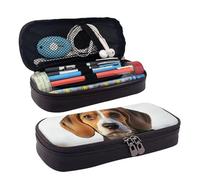 GlbnSHeric Pencil Bag Retractable Pencil Case Cute Beagle Dog Pen Bag Stationery Case with Zipper Pen Holder Aesthetic Pencil Cases for Office Work 9 Ã- 20 CM