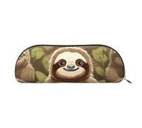 GlbnSHeric Pencil Bag Retractable Pencil Case Cute Cartoon Sloth Pen Bag Stationery Case for Office Pen Holder for Work Retractable Pencil Cases with Zipper 6.5 × 19 CM