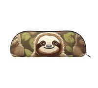 GlbnSHeric Pencil Bag Retractable Pencil Case Cute Cartoon Sloth Pen Bag Stationery Case for Office Pen Holder for Work Retractable Pencil Cases with Zipper 6.5 × 19 CM