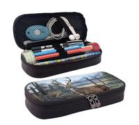GlbnSHeric Pencil Bag Retractable Pencil Case Deer Animal Pen Bag Stationery Case with Zipper Pen Holder Aesthetic Pencil Cases for Office Work 9 Ã- 20 CM
