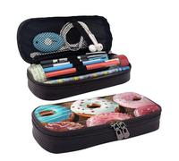 GlbnSHeric Pencil Bag Retractable Pencil Case Donuts Pen Bag Stationery Case with Zipper Pen Holder Aesthetic Pencil Cases for Office Work 9 × 20 CM