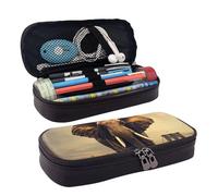 GlbnSHeric Pencil Bag Retractable Pencil Case Elephant On A Bridge Pen Bag Stationery Case with Zipper Pen Holder Aesthetic Pencil Cases for Office Work 9 Ã- 20 CM