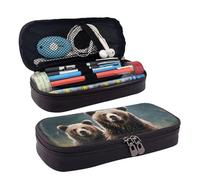 GlbnSHeric Pencil Bag Retractable Pencil Case Encounter Animal Bear Pen Bag Stationery Case with Zipper Pen Holder Aesthetic Pencil Cases for Office Work 9 × 20 CM