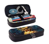 GlbnSHeric Pencil Bag Retractable Pencil Case Flickering Pineapple Pen Bag Stationery Case with Zipper Pen Holder Aesthetic Pencil Cases for Office Work 9 Ã- 20 CM