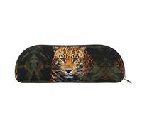 GlbnSHeric Pencil Bag Retractable Pencil Case Jungle Leopard Pen Bag Stationery Case for Office Pen Holder for Work Retractable Pencil Cases with Zipper 6.5 × 19 CM