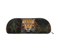 GlbnSHeric Pencil Bag Retractable Pencil Case Jungle Leopard Pen Bag Stationery Case for Office Pen Holder for Work Retractable Pencil Cases with Zipper 6.5 × 19 CM