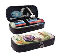 GlbnSHeric Pencil Bag Retractable Pencil Case Lovely Snail Pen Bag Stationery Case with Zipper Pen Holder Aesthetic Pencil Cases for Office Work 9 Ã- 20 CM