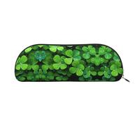 GlbnSHeric Pencil Bag Retractable Pencil Case Many Green Clover Pen Bag Stationery Case for Office Pen Holder for Work Retractable Pencil Cases with Zipper 6.5 × 19 CM
