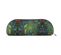 GlbnSHeric Pencil Bag Retractable Pencil Case Math question Pen Bag Stationery Case for Office Pen Holder for Work Retractable Pencil Cases with Zipper 6.5 × 19 CM