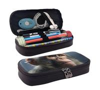 GlbnSHeric Pencil Bag Retractable Pencil Case Monkey Pen Bag Stationery Case with Zipper Pen Holder Aesthetic Pencil Cases for Office Work 9 Ã- 20 CM