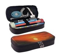 GlbnSHeric Pencil Bag Retractable Pencil Case Morning red Sky Pen Bag Stationery Case with Zipper Pen Holder Aesthetic Pencil Cases for Office Work 9 Ã- 20 CM
