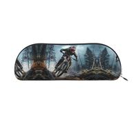 GlbnSHeric Pencil Bag Retractable Pencil Case Mountain Bike Tournament Pen Bag Stationery Case for Office Pen Holder for Work Retractable Pencil Cases with Zipper 6.5 × 19 CM