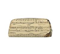 GlbnSHeric Pencil Bag Retractable Pencil Case Music Notes on Old Paper Pen Bag Stationery Case for Office Pen Holder for Work Retractable Pencil Cases with Zipper 8 × 20.5 CM