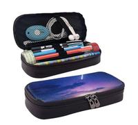 GlbnSHeric Pencil Bag Retractable Pencil Case Night Sky Silhouette Pen Bag Stationery Case with Zipper Pen Holder Aesthetic Pencil Cases for Office Work 9 Ã- 20 CM