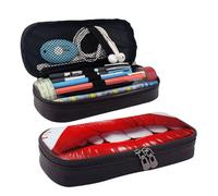 GlbnSHeric Pencil Bag Retractable Pencil Case Printing Lips Pen Bag Stationery Case with Zipper Pen Holder Aesthetic Pencil Cases for Office Work 9 Ã- 20 CM