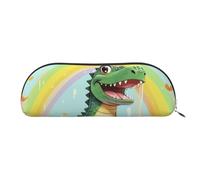 GlbnSHeric Pencil Bag Retractable Pencil Case Rainbow Cute Crocodile Pen Bag Stationery Case for Office Pen Holder for Work Retractable Pencil Cases with Zipper 6.5 × 19 CM