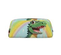 GlbnSHeric Pencil Bag Retractable Pencil Case Rainbow Cute Crocodile Pen Bag Stationery Case for Office Pen Holder for Work Retractable Pencil Cases with Zipper 8 × 20.5 CM