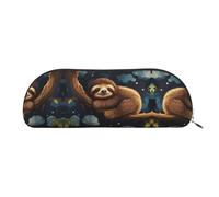 GlbnSHeric Pencil Bag Retractable Pencil Case Sloths Sleeping Pen Bag Stationery Case for Office Pen Holder for Work Retractable Pencil Cases with Zipper 6.5 × 19 CM