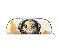 GlbnSHeric Pencil Bag Retractable Pencil Case Space Suit Rabbit Pen Bag Stationery Case for Office Pen Holder for Work Retractable Pencil Cases with Zipper 6.5 × 19 CM
