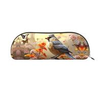 GlbnSHeric Pencil Bag Retractable Pencil Case Sparrow Birds Sing Pen Bag Stationery Case for Office Pen Holder for Work Retractable Pencil Cases with Zipper 6.5 × 19 CM