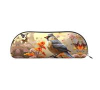 GlbnSHeric Pencil Bag Retractable Pencil Case Sparrow Birds Sing Pen Bag Stationery Case for Office Pen Holder for Work Retractable Pencil Cases with Zipper 6.5 × 19 CM