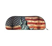 GlbnSHeric Pencil Bag Retractable Pencil Case Statue Against The Background Pen Bag Stationery Case for Office Pen Holder for Work Retractable Pencil Cases with Zipper 6.5 × 19 CM