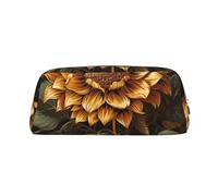 GlbnSHeric Pencil Bag Retractable Pencil Case Sunflower Pen Bag Stationery Case for Office Pen Holder for Work Retractable Pencil Cases with Zipper 8 × 20.5 CM