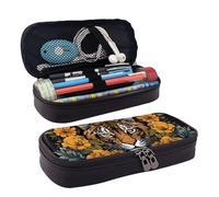 GlbnSHeric Pencil Bag Retractable Pencil Case Tiger and Sunflower Pen Bag Stationery Case with Zipper Pen Holder Aesthetic Pencil Cases for Office Work 9 Ã- 20 CM