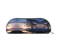 GlbnSHeric Pencil Bag Retractable Pencil Case Tree Branch Silhouette Pen Bag Stationery Case for Office Pen Holder for Work Retractable Pencil Cases with Zipper 6.5 × 19 CM
