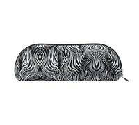 GlbnSHeric Pencil Bag Retractable Pencil Case Zebra Pattern Pen Bag Stationery Case for Office Pen Holder for Work Retractable Pencil Cases with Zipper 6.5 × 19 CM