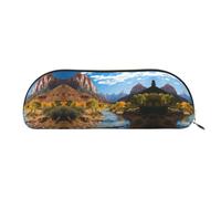 GlbnSHeric Pencil Bag Retractable Pencil Case Zion National Park Pen Bag Stationery Case for Office Pen Holder for Work Retractable Pencil Cases with Zipper 6.5 × 19 CM