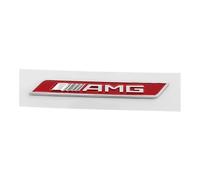 GLBPVPMTMB 2pc 3D ABS Chrome Red Black Logo AMG Emblem Car Fender Side Badge Decal For Mercedes Benz GLE W167 W166 AMG Sticker Accessories Car Sticker(Red Silver 2pc)