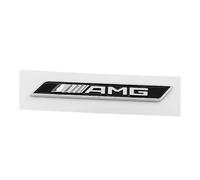 GLBPVPMTMB 2pc 3D ABS Chrome Red Black Logo AMG Emblem Car Fender Side Badge Decal For Mercedes Benz GLE W167 W166 AMG Sticker Accessories Car Sticker(Black Silver 2pc)