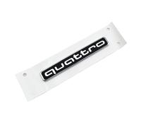 GLBPVPMTMB 3D ABS Black Logo Quattro Emblem Car Rear Trunk Badge Decal For Audi A1 A2 A3 A4 A5 A6 A7 Q2 Q3 Q5 Q7 Quattro Sticker Accessorie Car Sticker(Black Silver)