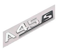 GLBPVPMTMB 3d ABS Chrome Black Logo A45S Emblem Letters Turbo 4matic Badge Car Sticker For A45S W176 W177 Accessories Car Sticker(A45S Chrome)