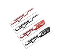 GLBPVPMTMB 3D ABS Logo GT line Emblem Car Fender Side Badge Rear Trunk Sticker For K3 K5 GT Line Label Accessories Car Sticker(GT Silver Red)