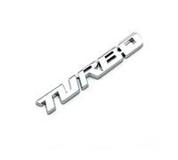 GLBPVPMTMB 3D Metal Logo TURBO Emblem Creative Letters Nameplate Trunk Decal Turbo Sticker Car Boost Badge Auto Car Styling Accessories Car Sticker(Sliver,12x1.4cm)
